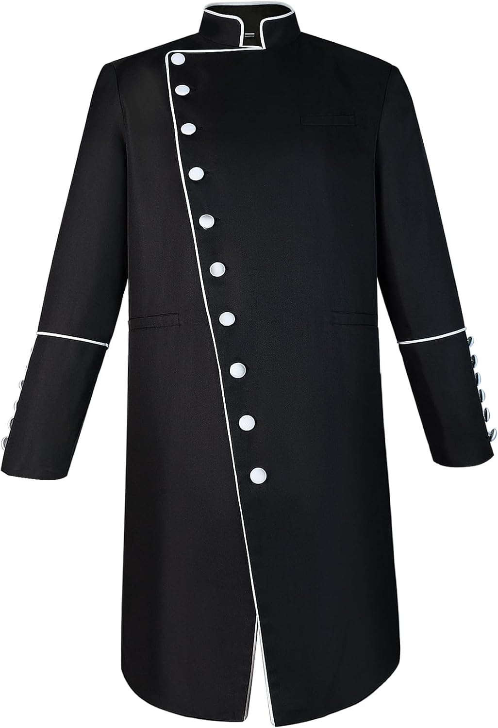 Men's Cassock Choir Short Cassock Minister Robe Clergy Pulpit Liturgical Church Top Coat