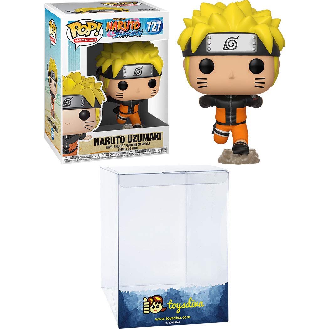 Funko Pop! Naruto Uzumaki (727) + Custodia Protettiva ToysDiva In PET - Bundle Da Collezione - Figura 7,6-12,7 Cm
