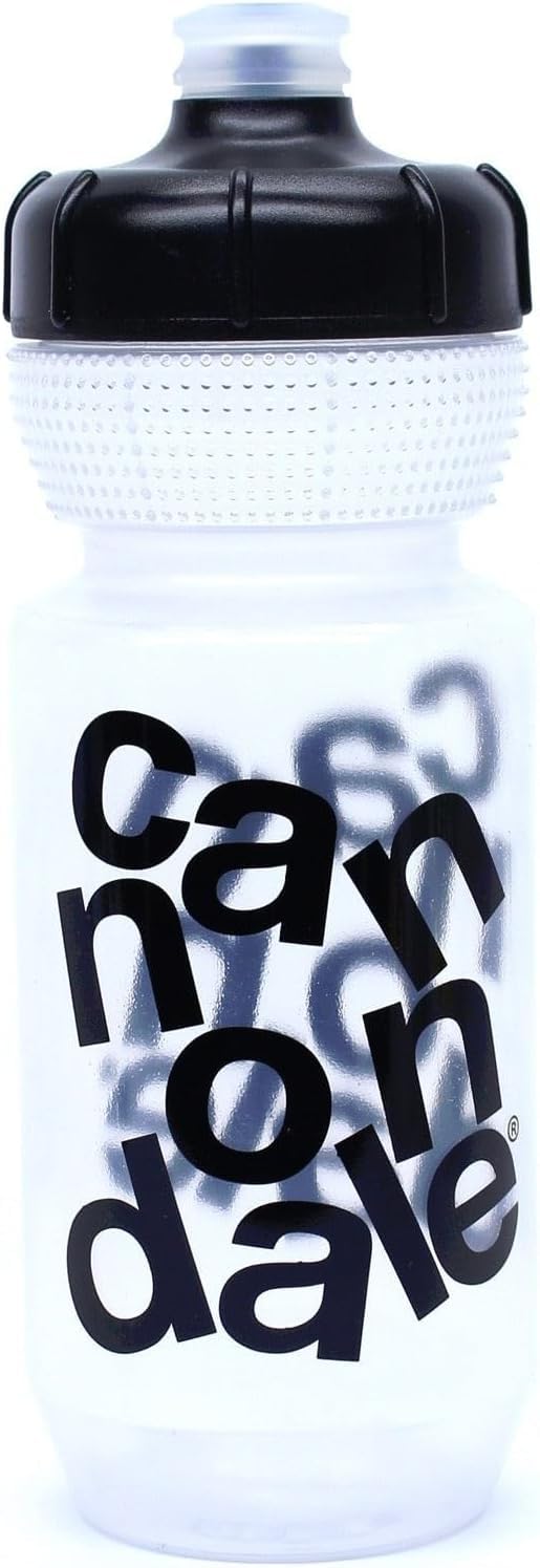 Gripper Stacked Water Bottle Clear/Black 600ml