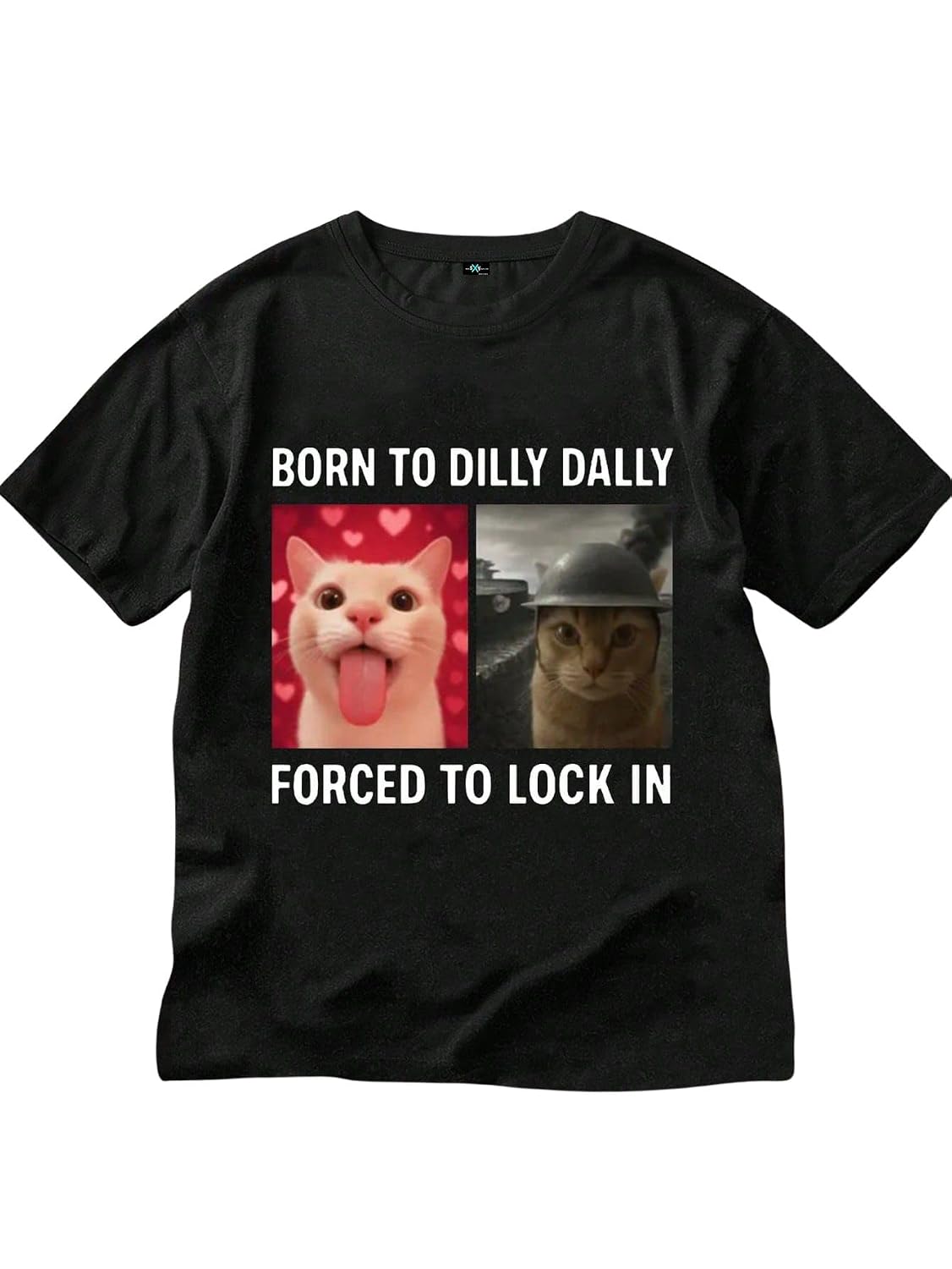 SXV STYLE Born to Dilly Dally, Forced to Lock in Shirt, Funny Cat Mood Tee, Dual Personalized Cat Shirt, Silly Cat Graphic... - Review, Price and Buying Guide