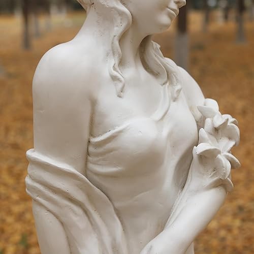Miniatura 8 de Estatua de ninfa de jardín al aire libre, 51 pulgadas, escultura grande de óxido de magnesio, diosa de las flores de primavera, mitología griega,