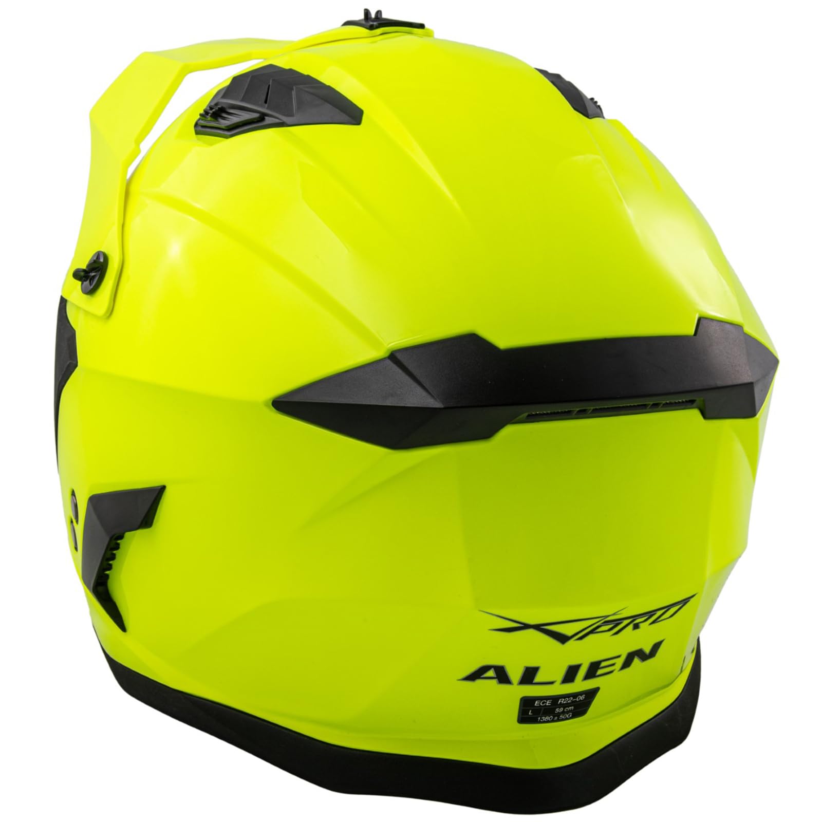 Casco Moto Jet Cafe Racer Omologato ECE 22-06 Parasole scooter Fluo XL