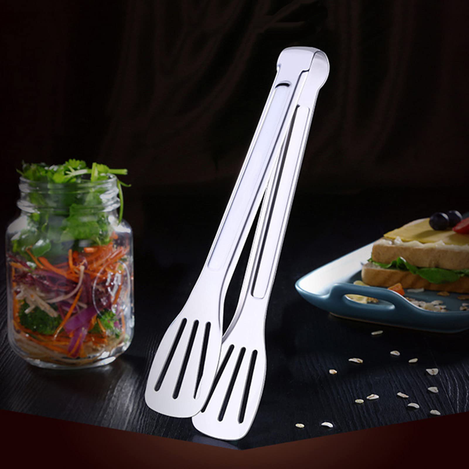Pinze Da Cucina In Acciaio Inossidabile - Multiuso Per Carne, Pane E Barbecue - 30 Cm