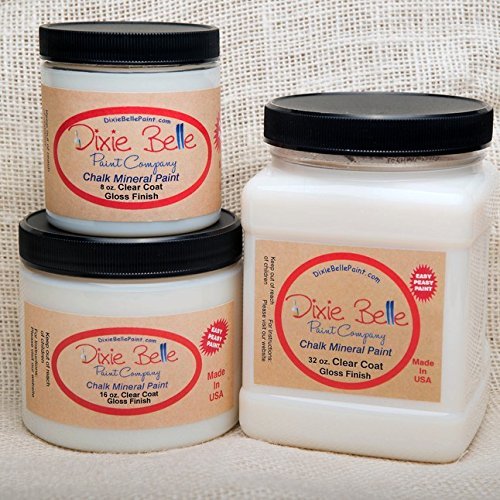 Dixie Belle Paint Company | Gloss Clear Coat (32oz) | Glossy Finish Polyacrylic Topcoat | Chalk-Friendly Furniture Paint Finish
