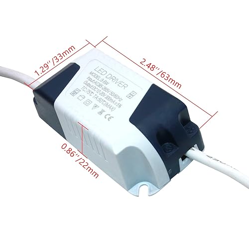 Miniatura 3 de 3  5W LED Driver 300mA Corriente constante de alta potencia AC 85-265V Salida 12-18V DC Conector hembra con clip Fuente de alimentación externa