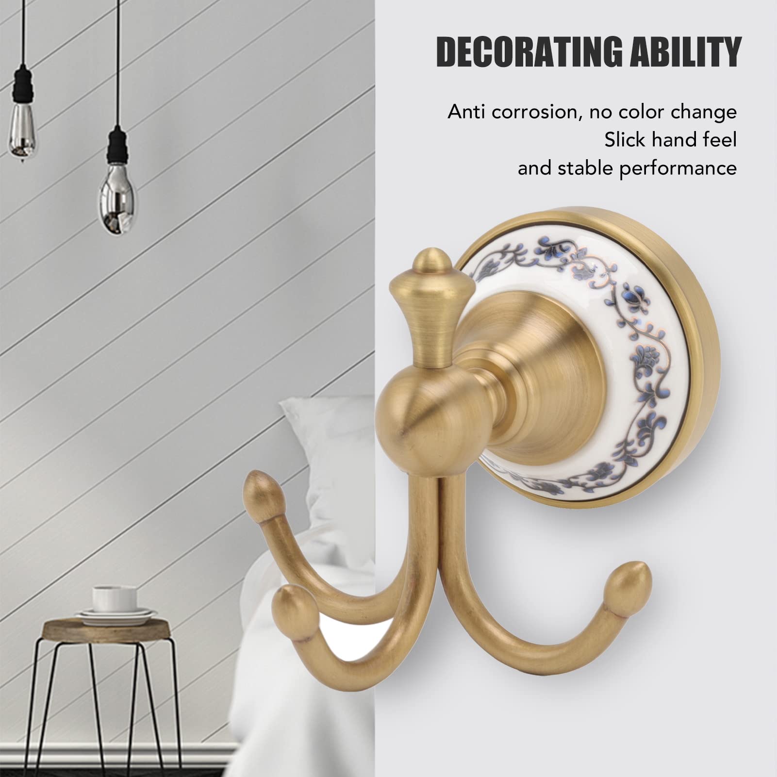 Ganchos para Toallas para Baños, Hermosa Elegancia Decorativa, Resistente Soporte para Ganchos para Batas, Sensación Suave y Rendimiento Estable, Ganchos de Cocina Montados en la Pared para Baños