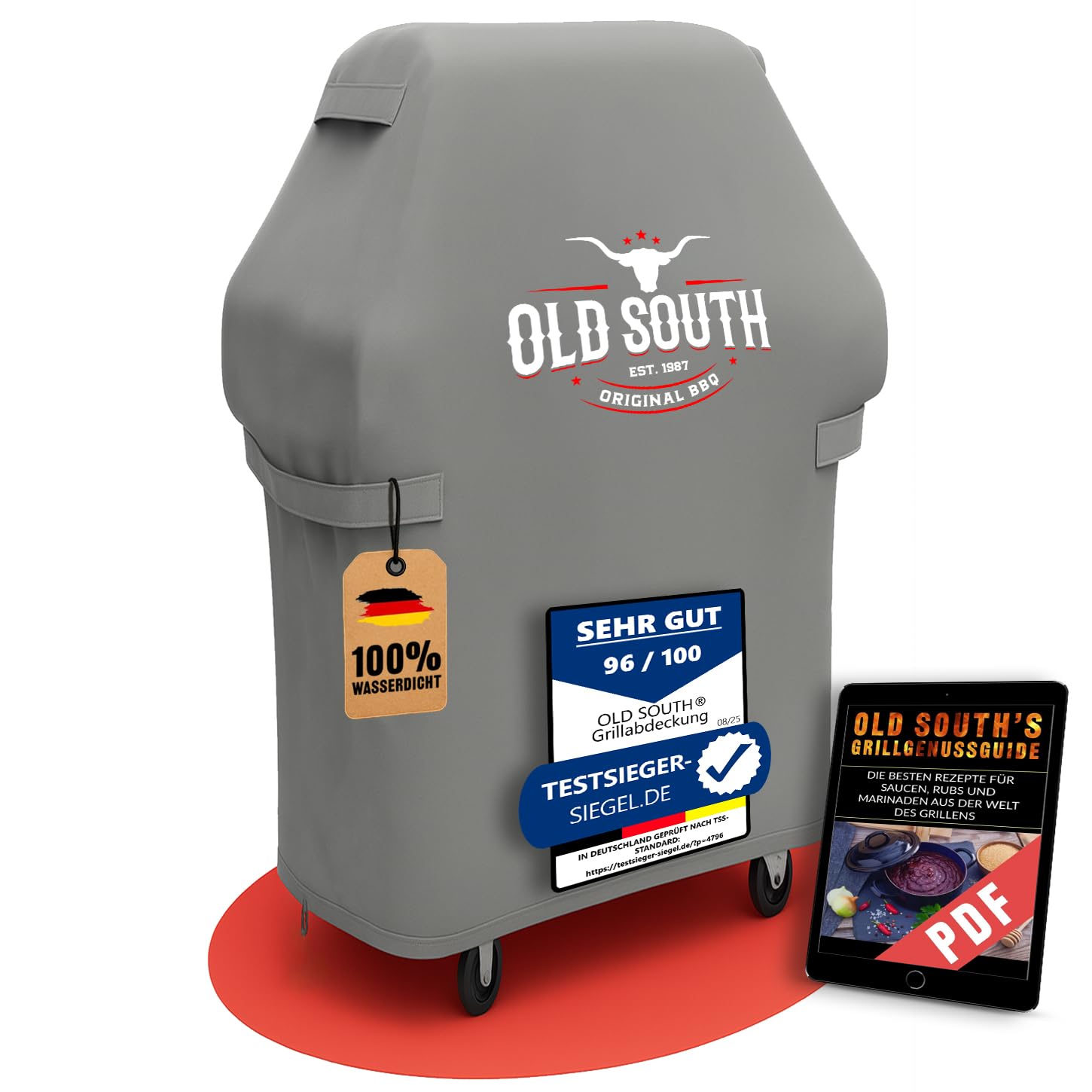 Old South - Copertura per barbecue resistente alle intemperie – Copertura per barbecue Weber, Napoleon, Enders, Rösle Gasgrill – Copertura impermeabile (76 x 66 x 110 cm)