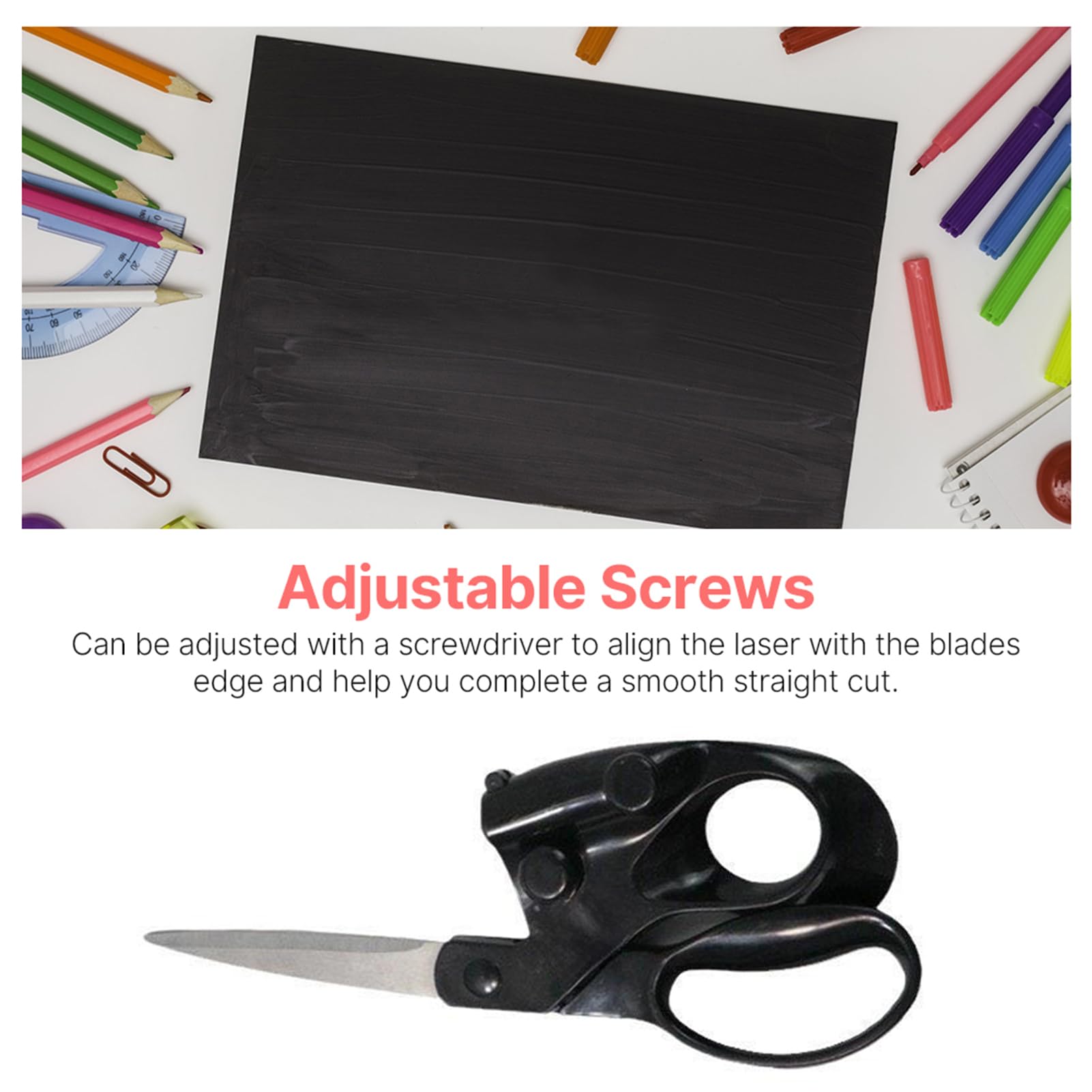Tijeras de Tela Guiadas por Láser, Herramienta de Corte Ergonómica Multifuncional para Costura, Manualidades, Corte Recto y Rápido con Tijeras Artesanía Guiadas por Láser 6,5 Pies para