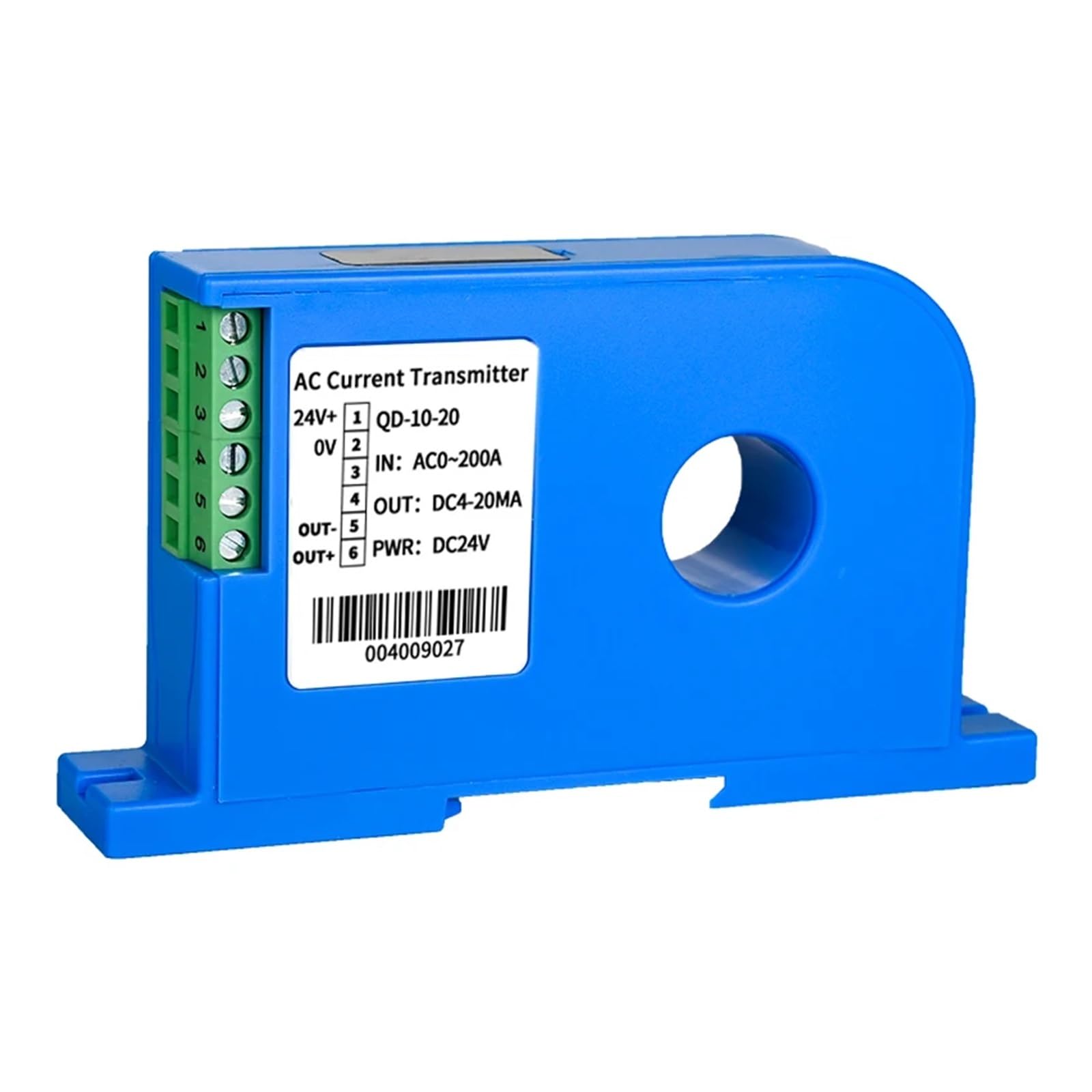 NVSFZGIYG DC24V 4-20mA 0-10V 0-5V RS485 AC DC Current Sensor 0-500A 0-400A 0-300A 0-200A Transducer(Input Ac 0-50a,Output 4-20mA)