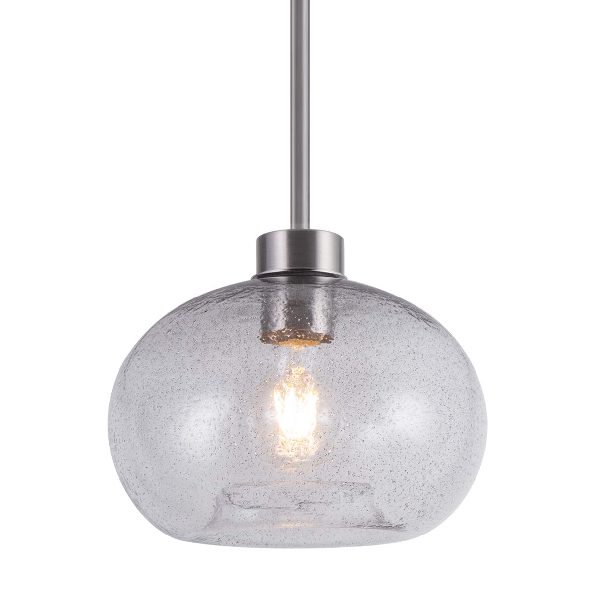 Buy LANROS Modern Pendant Lighting with Black Sand Powder Oval Glass