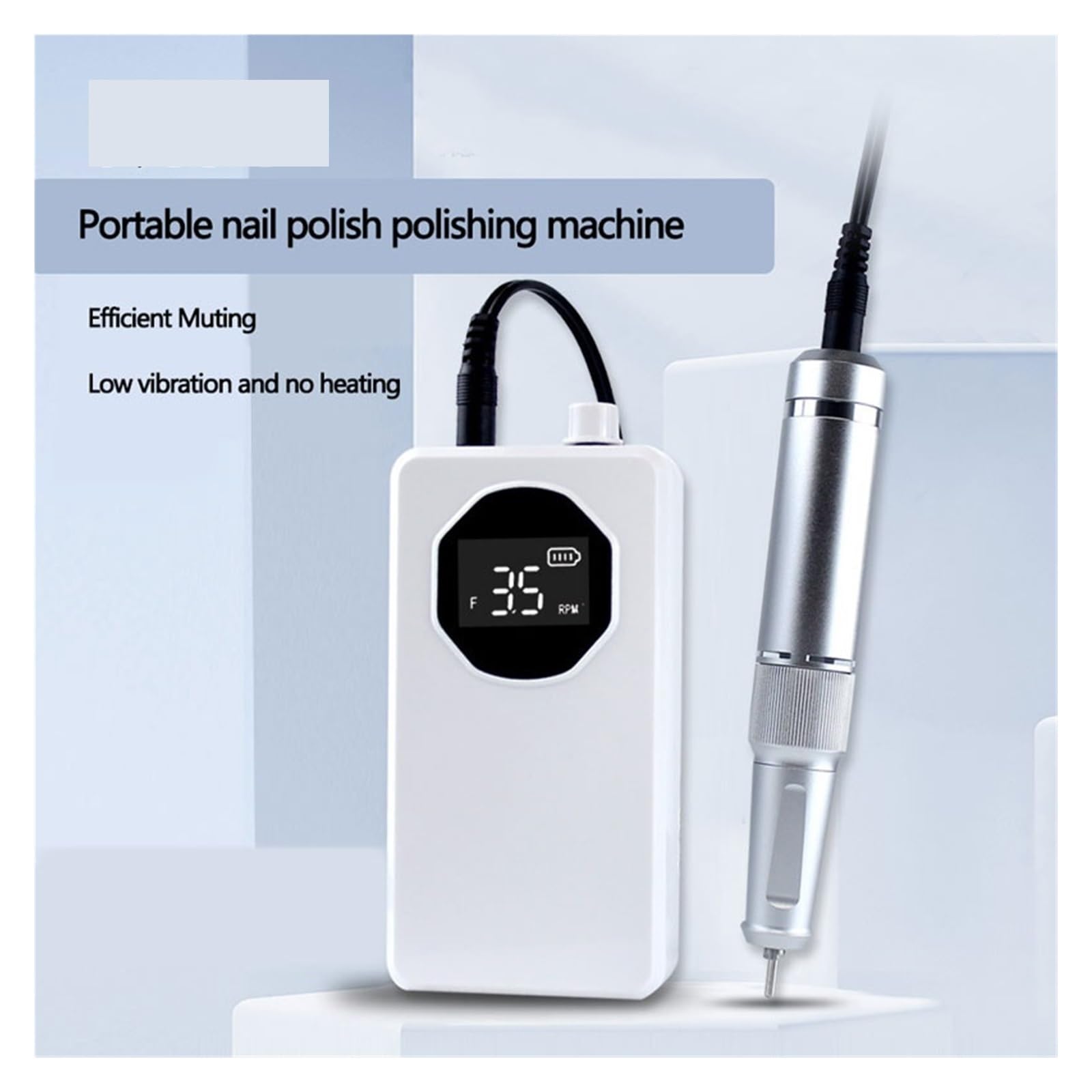 35000RPM Professionelle Elektrische Nagelschleifer for Maniküre Pediküre Wiederaufladbare Schnurlose Nagelbohrmaschine for Gel-entferner ,Geringe Vibration(Gold)