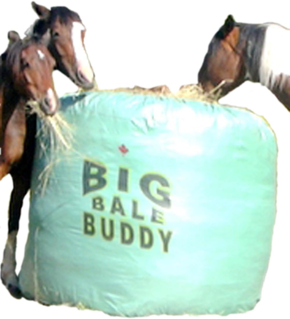 Large – The Ultimate Round Bale Hay Slow Feeder, Prevents Waste, Preserves Hay, Safer for All Livestock & Horses. Durable in All Weather, Lightweight, Easy to Move