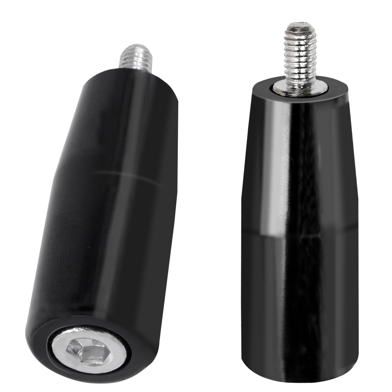 GLARKS 2pcs M6 x 50mm Revolving Handle, Black Revolving-Handwheel Machine Handles, Trailer Jack Knob for Milling Machine and Hose Reel, Table Saw Adjusting