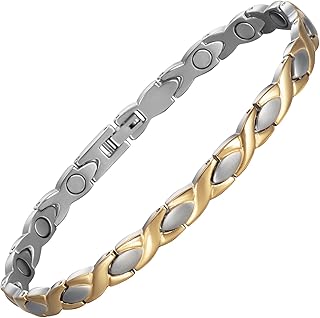 Magnetic Ankle Bracelets for Women, 9.05inch Stainless Steel with Adjustable Link Clasp, Magnetic Jewelry
