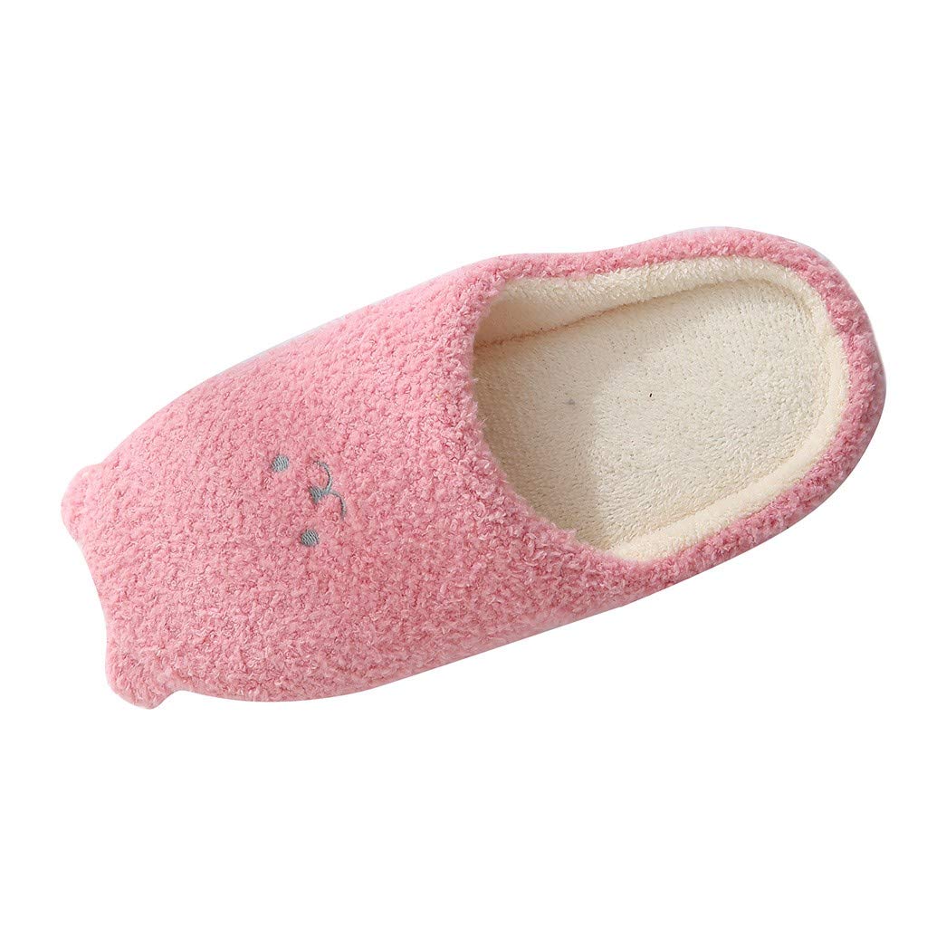 Womens Cozy Slip on House Slippers Memory Foam Slippers Soft Warm Lining Home Slippers