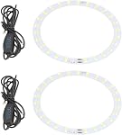 2PCS Rings Light, 3V‑5V LED Rings Light 10W Makeup Light USB Powered Rings Light Plate with Cold and Warm 2 Color Lighting for Daily Lighting