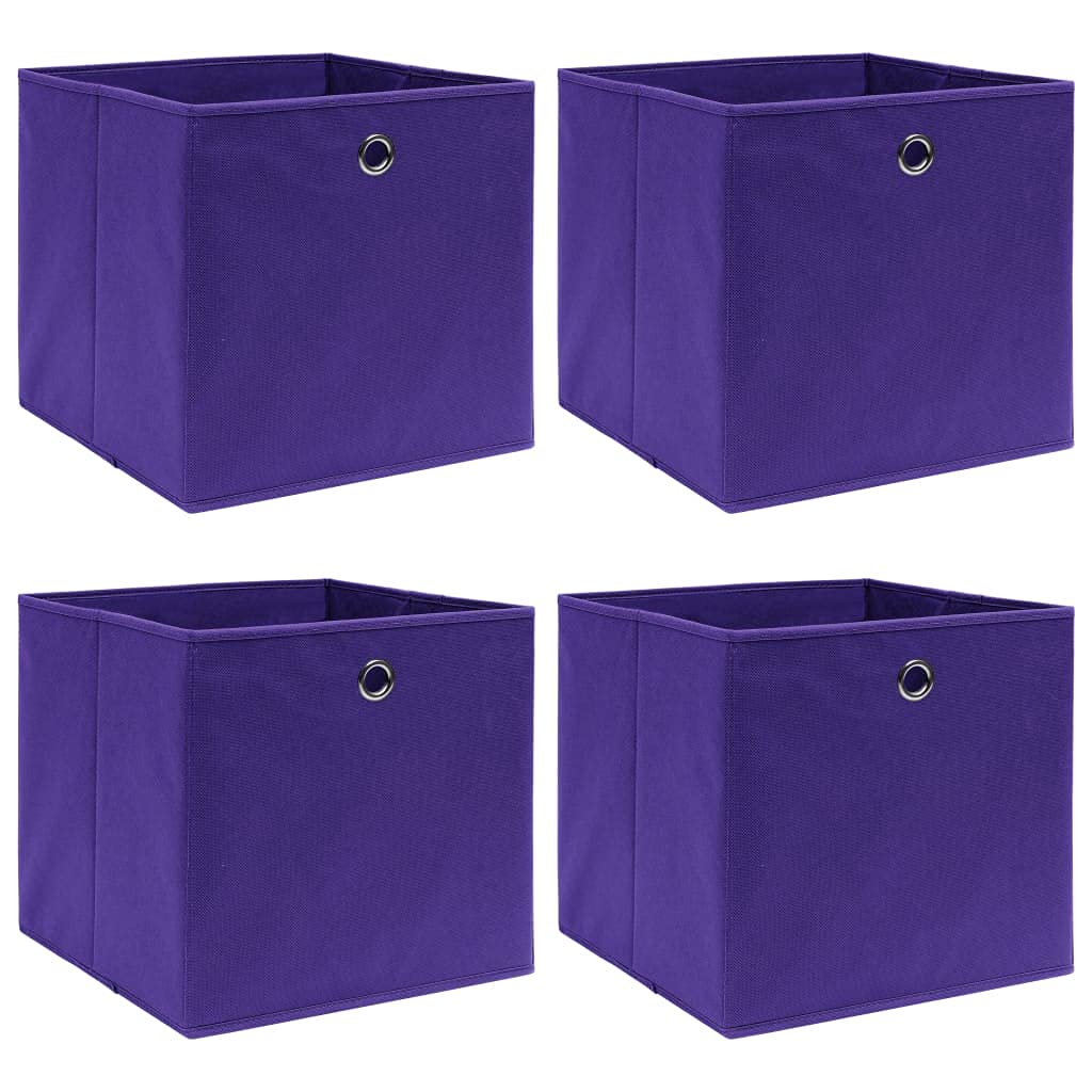 Panier cube de rangement violet pour organiser le dressing et la chambre