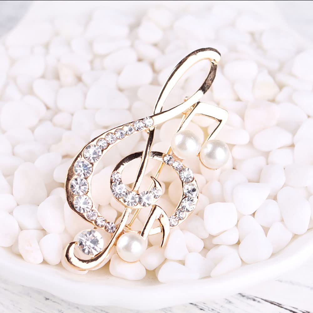 Spilla per Donna Design gradevole Spille Popolari Spilla con Nota Musicale Spilla con Perla Accessori Decorazione per Abiti Regali per Donna Adorabile qualità e