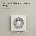 Amazon Basics Axial 6'' Fan | 22W | 7 Blades | 135 mm Sweep | 7.5 dB Low Noise | Window Mount | Wall Switch Control | White Plastic Body gallery image