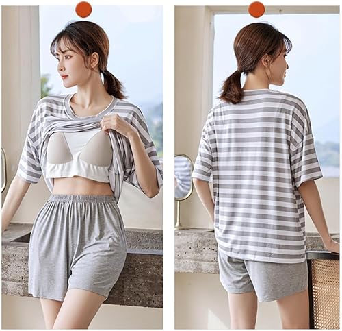 Vista 7 de PHILISENMALL Women's Two-Piece Home Clothes Thin Home Clothes Loose Cooling Homewear Great Gift for Your Lover Girlfriend