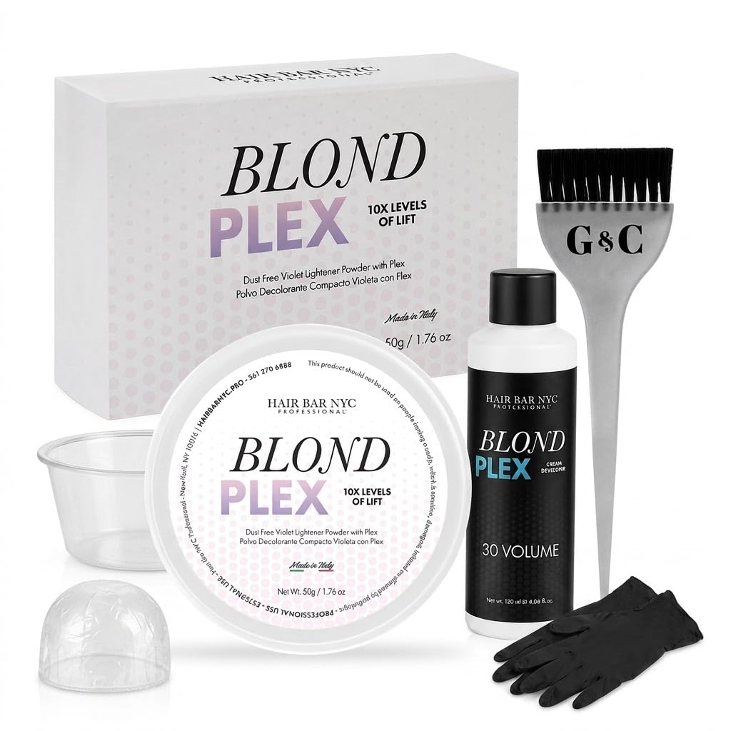 Amazon.com: Hair Bar NYC Blond Plex 10X Lightener + 30 Volume