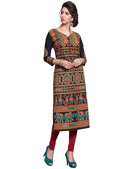 Cotton Printed Kurti for Women - Stylish Kalamkari Jaipuri Kurta for Festive & Casual Wear