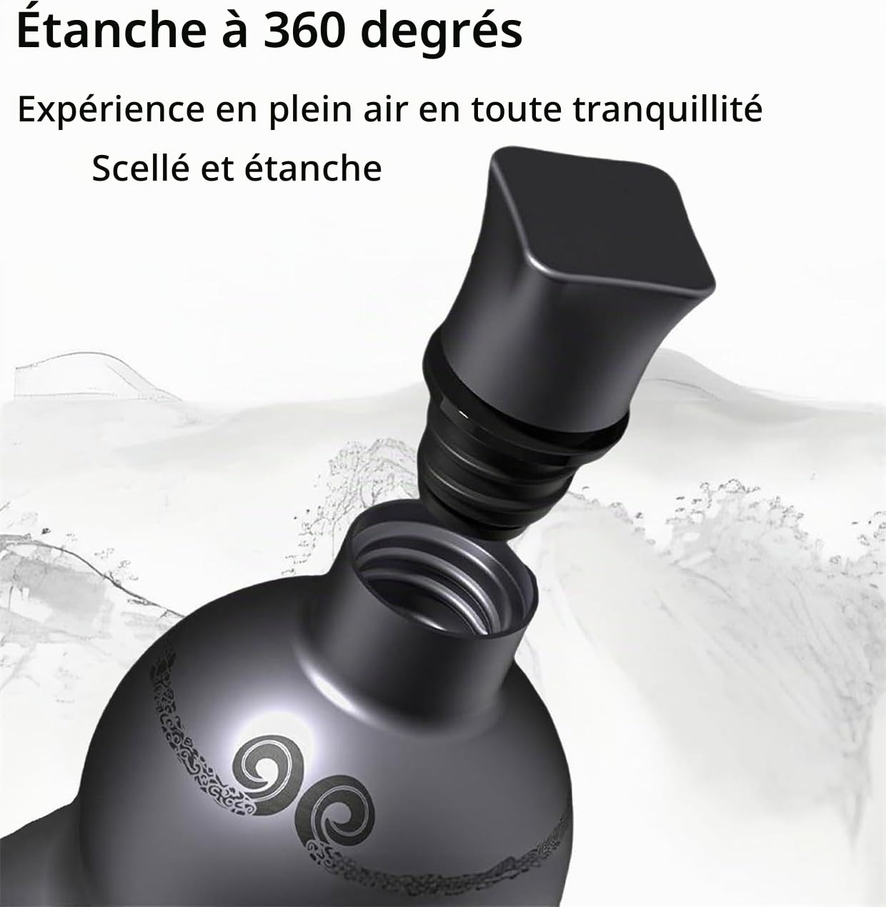 Gourde Retro Chinois 500ml Plein air Bouteille D'eau 316 Inox Portable Bouteille pour Randonnée en Salle de Sport