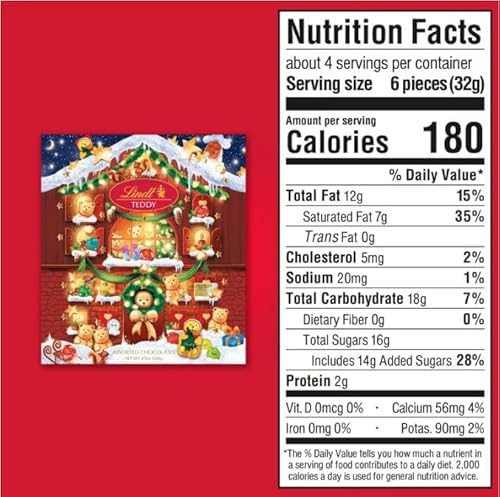 Lindt Holiday Teddy Bear Chocolate Candy Advent Calendar thumb #6