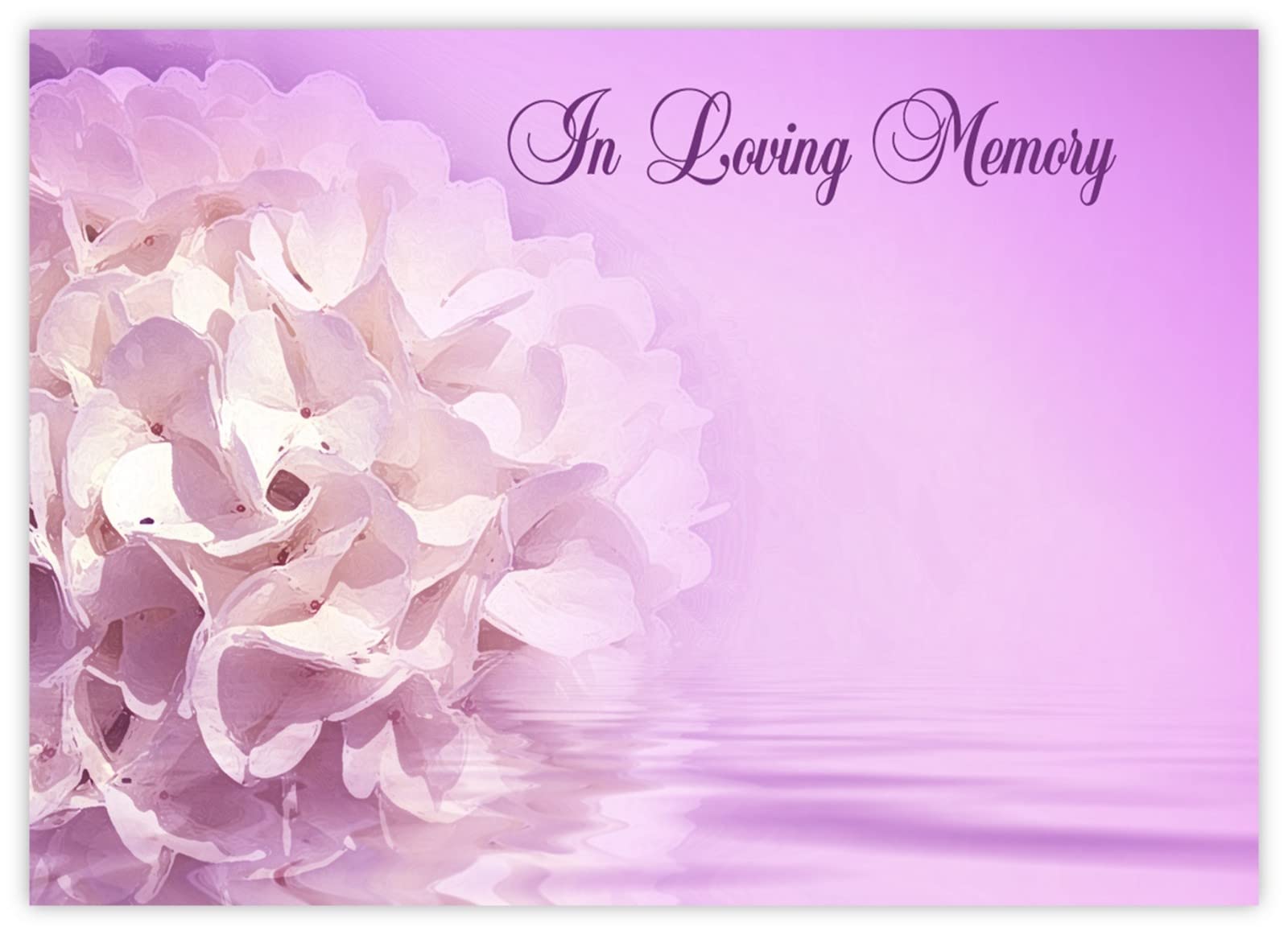 celloexpress In Loving Memory (Star Magnolia) Flower Message Cards - 90mm x 125mm - Bereavement Florist Card Sympathy Condolences Notes (Pack of 12)