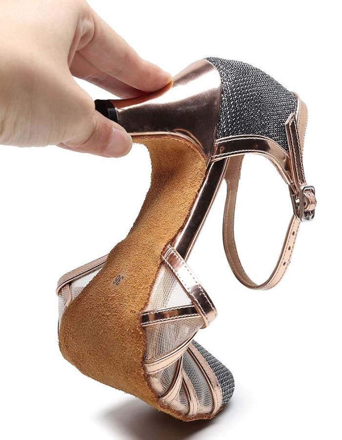 Scarpe Danza Latina Pelle Scarpe Da Ballo Donna In Pelle Con Suola In Camoscio - Per Latino, Salsa, Ballo, Nuove Senza Etichette Scarpe Da Ballo Professionali Donna
