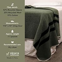 Vista 66 de Thick Alpaca Wool Blanket – Heavyweight Alpaca Wool Blanket for Camping Outdoors or Using Indoors Soft Peruvian Alpaca Wool Blankets