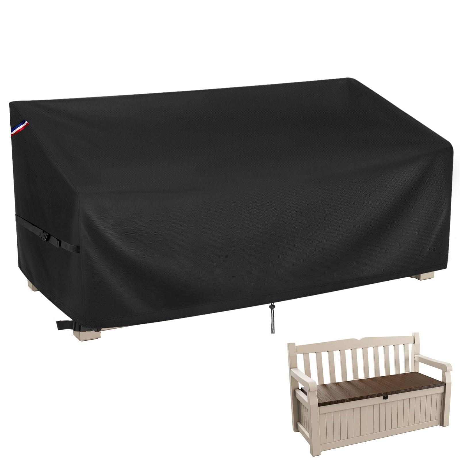 Hohong Garden Bench Cover for Keter Eden Brown Waterproof 143×64×81cm — image 1