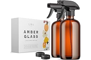 LiBa Amber Glass Spray Bottles
