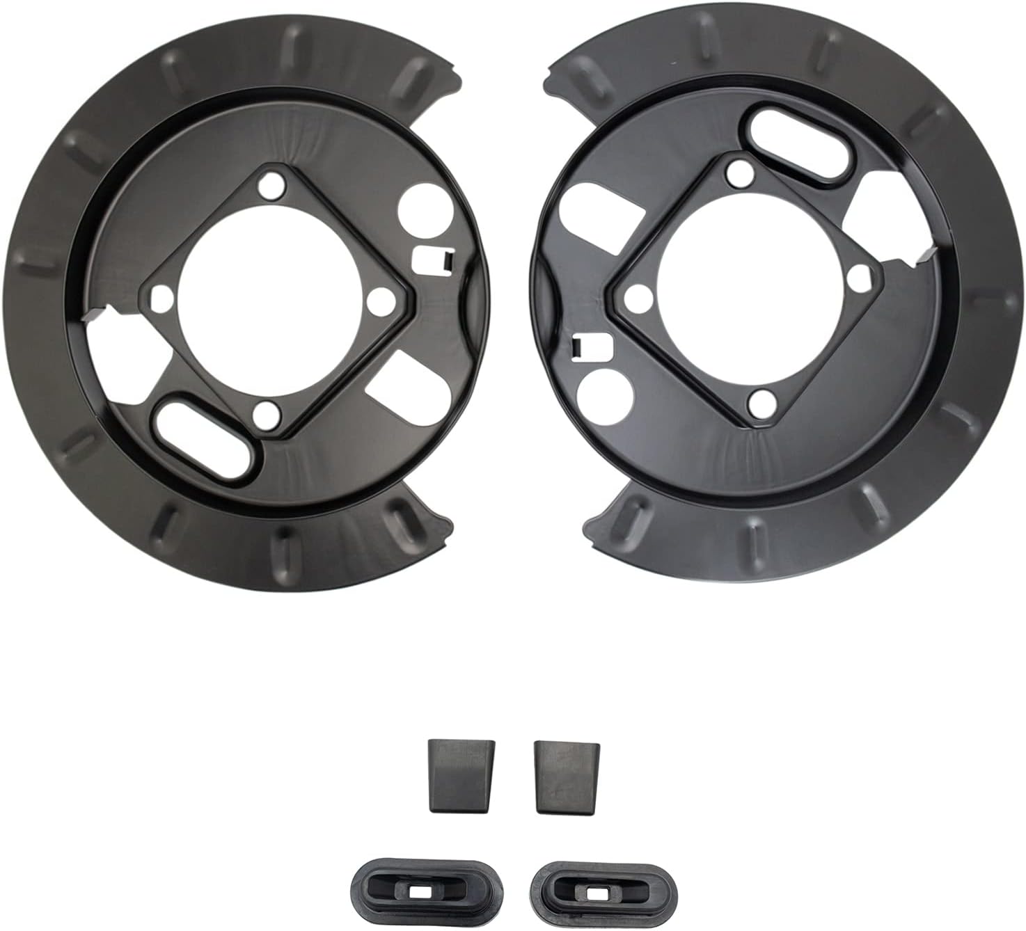 TRQ Rear Brake Rotor Backing Plate Dust Shield Set Direct Fit for Chevy GMC Van Pickup Truck New