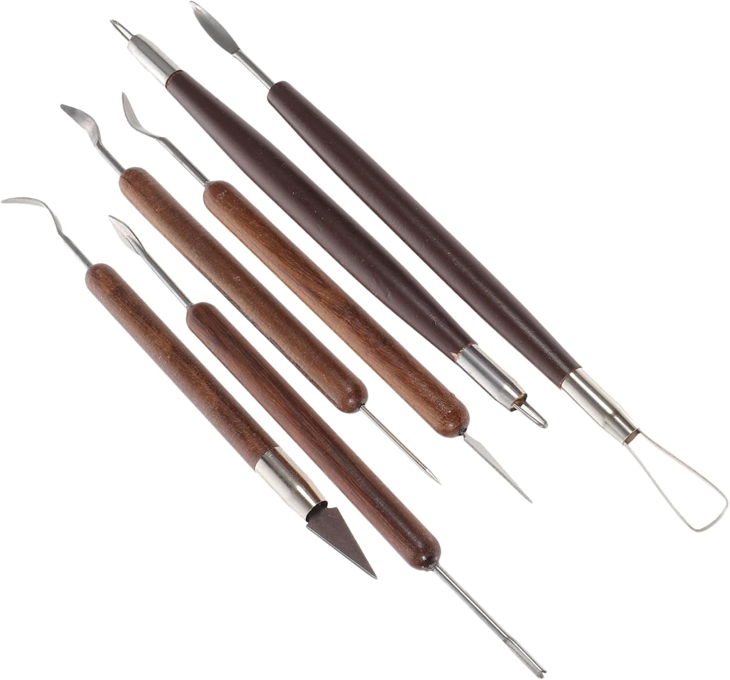 6pcs Metal Clay Modeling Tools Set for Sculpting and Shaping