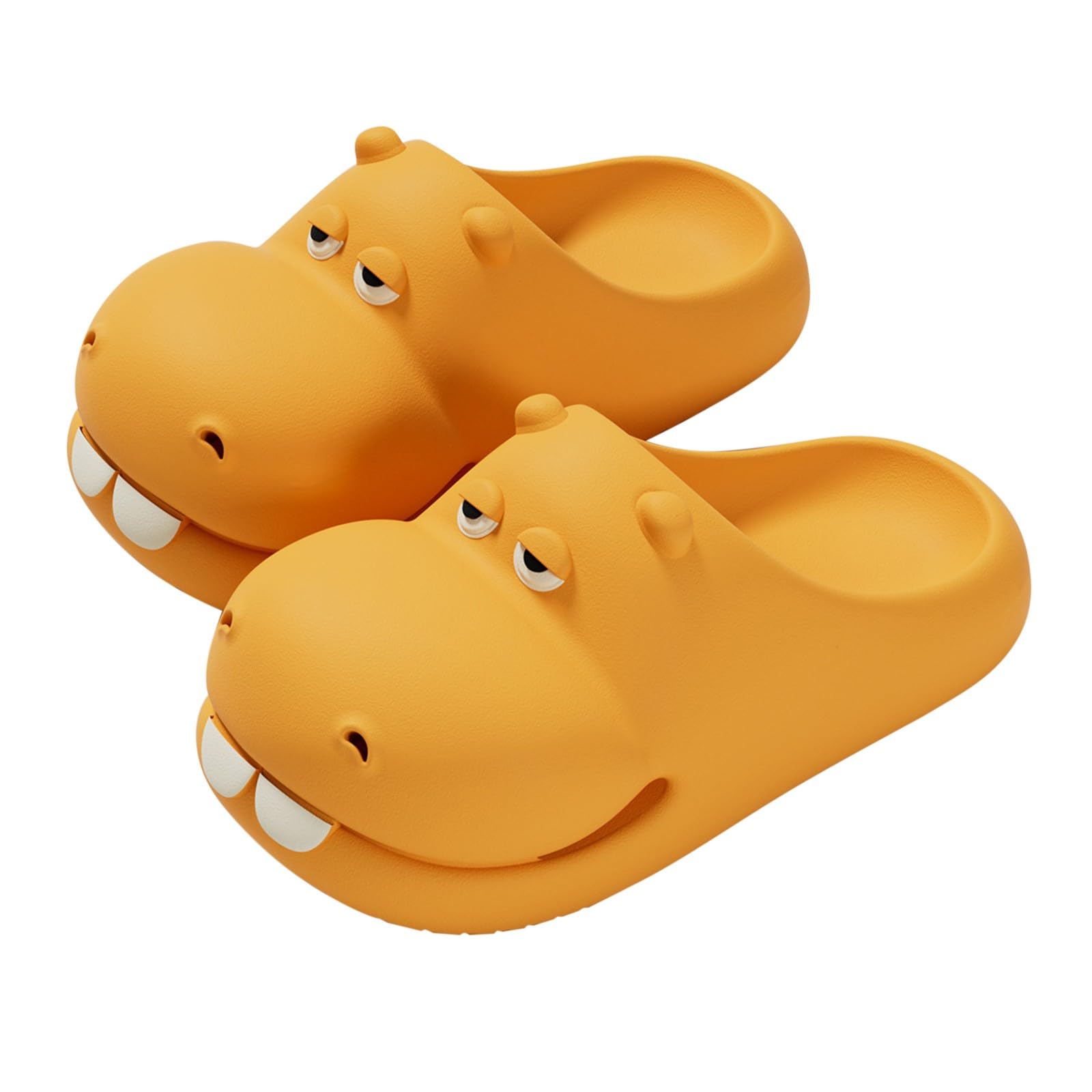 Generisch Zapatillas de baño divertidas de dibujos animados 3D para mujer, cómodas zapatillas de mujer cerradas, zapatos casuales con plataforma antideslizante, lavables, zapatillas planas grandes