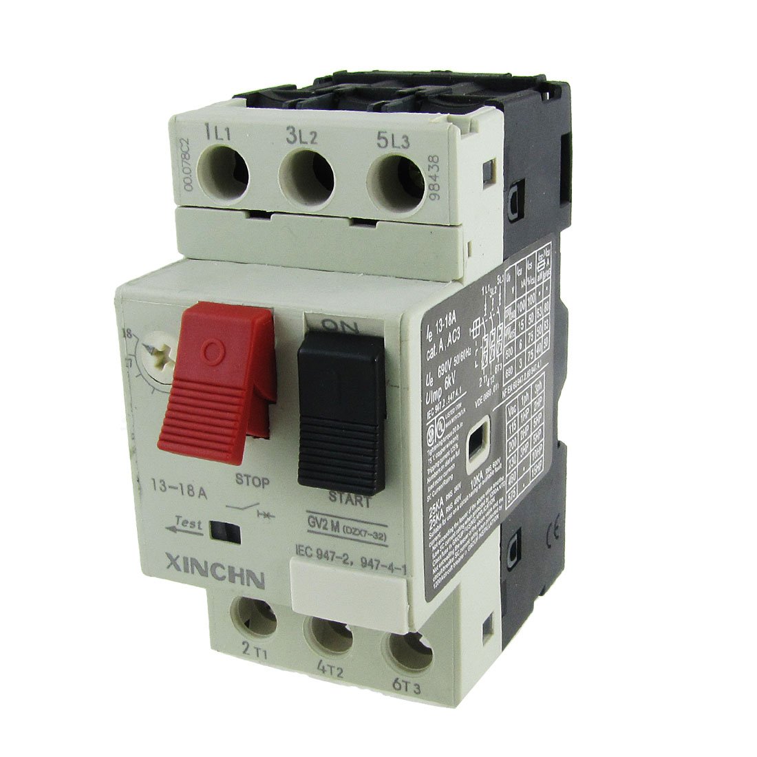 IEUMJNAT 13-18A 690V 3 Pole Motor Circuit Breaker DIN Rail Mount