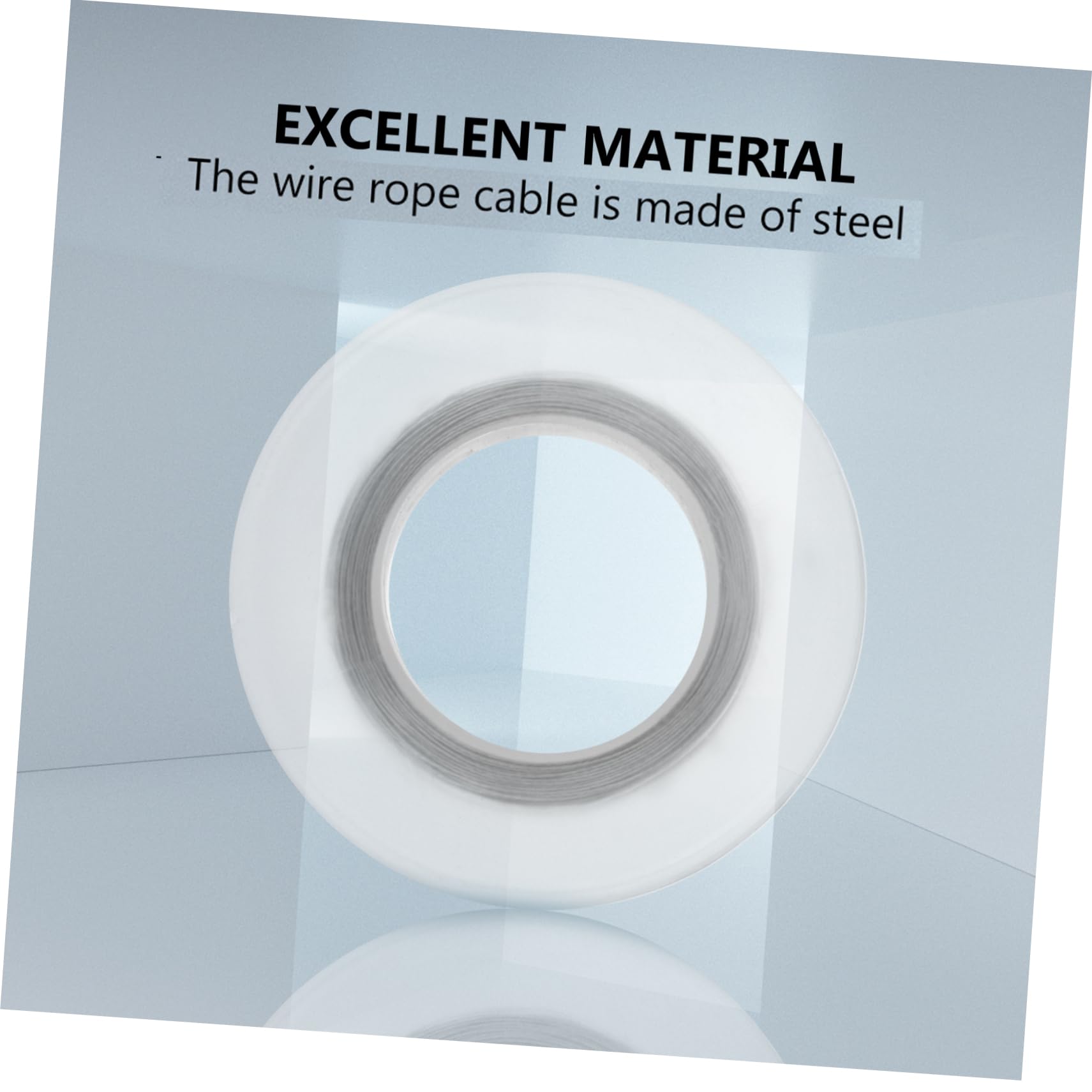 Veemoon Fishing Wire Rope 100m Steel Wire Rope Lightweight Strong for Clothesline Lighting Guide Wall Decorations