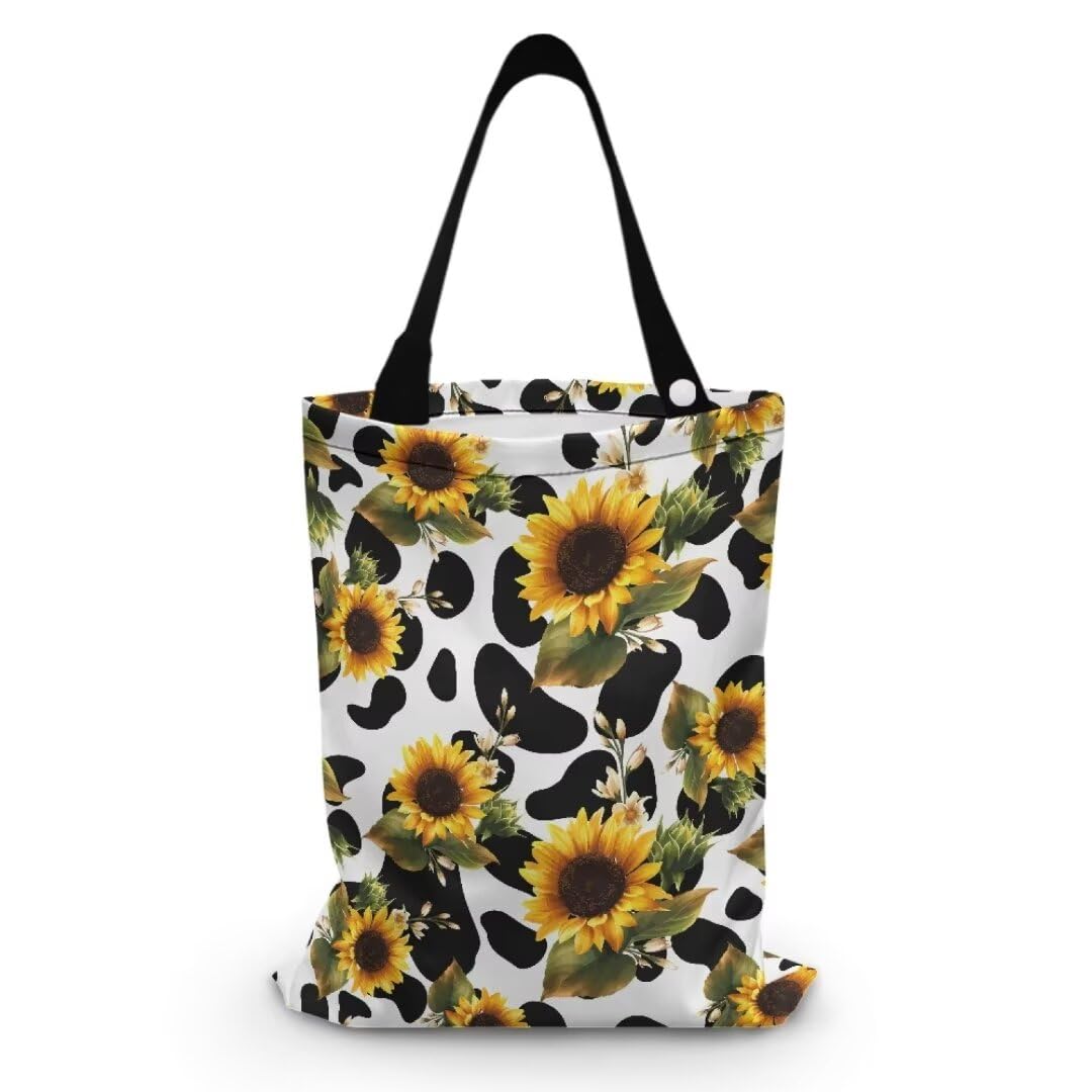 Pirexcny Sunflower Car Garbage Can for Travel Fashion Car Trash Bag Hanging Back of Seat Smellproof Car Accessories Trash Bin for SUV Car Waste Bag