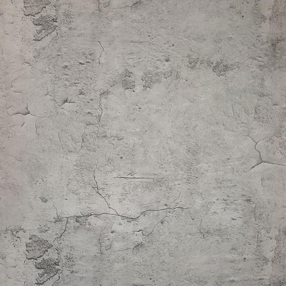 Bai You Mei Plakfolie, grijs, 40 x 500 cm, meubelfolie, betonlook, zelfklevende folie voor meubels, keuken, vensterbank, kast, donkergrijs, waterdicht behang