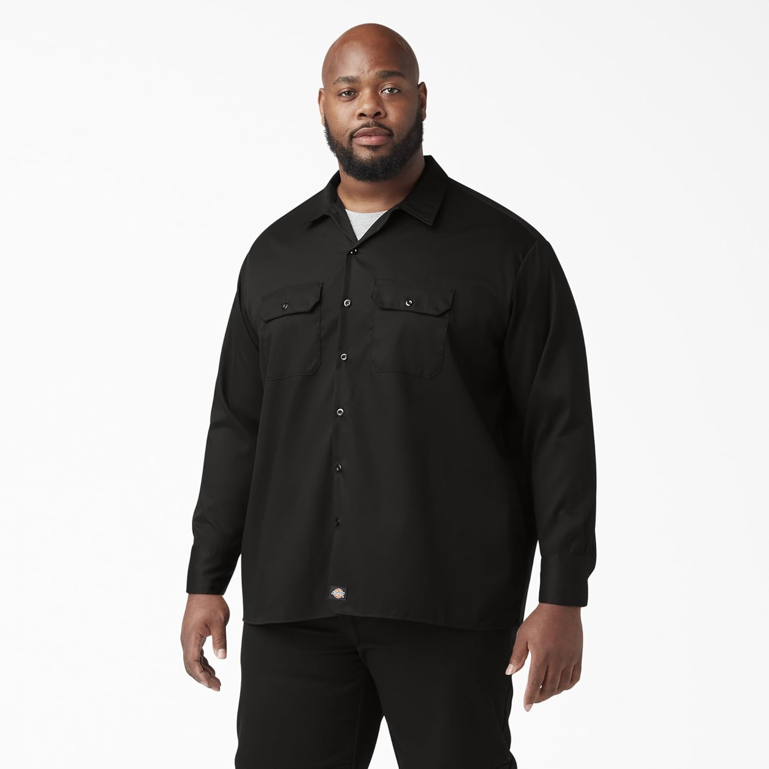 Dickies Mens Flex Relaxed Fit Long Sleeve Work Shirt - Image 3