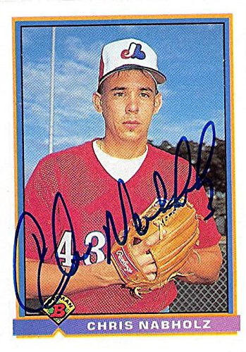 Sports Memorabilia Autograph Warehouse 244788 Chris Nabholz Autographed Baseball Card - Montreal Expos, FT 1991 Bowman - No. 459