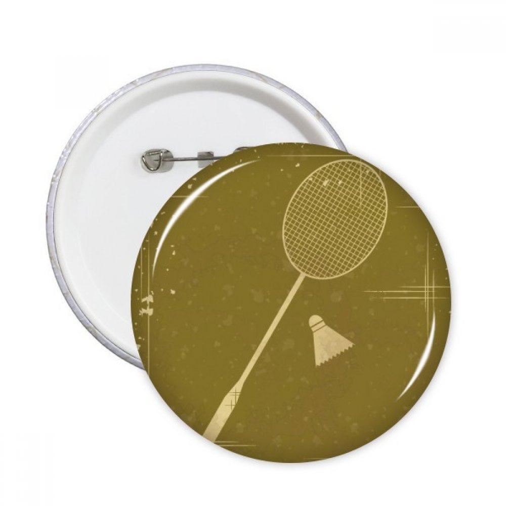 Badge bouton badminton rond XL idée cadeau originale pour passionné de sport