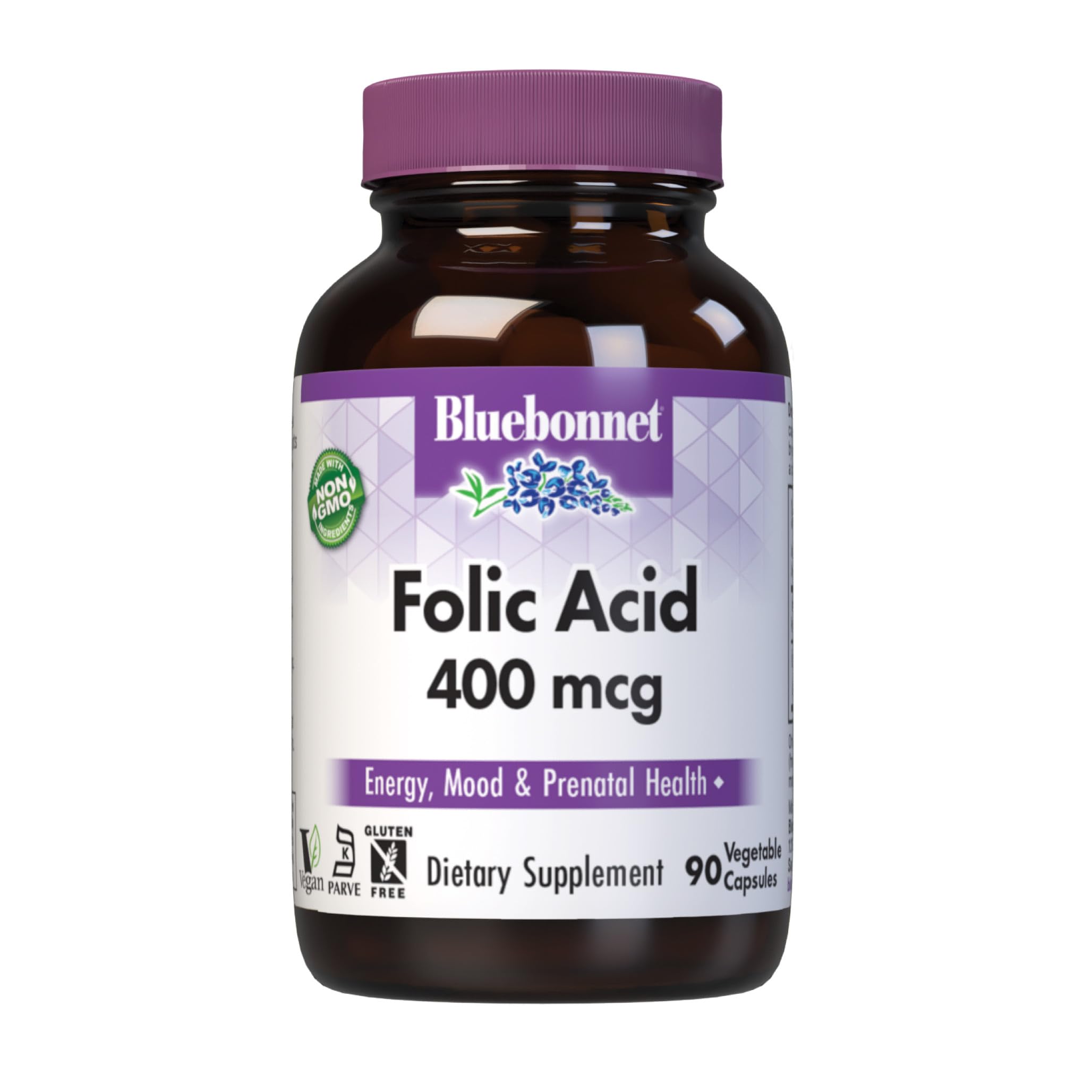 Nutrition Blue Bonnet 400 Mg Folic Acid, 90 Count