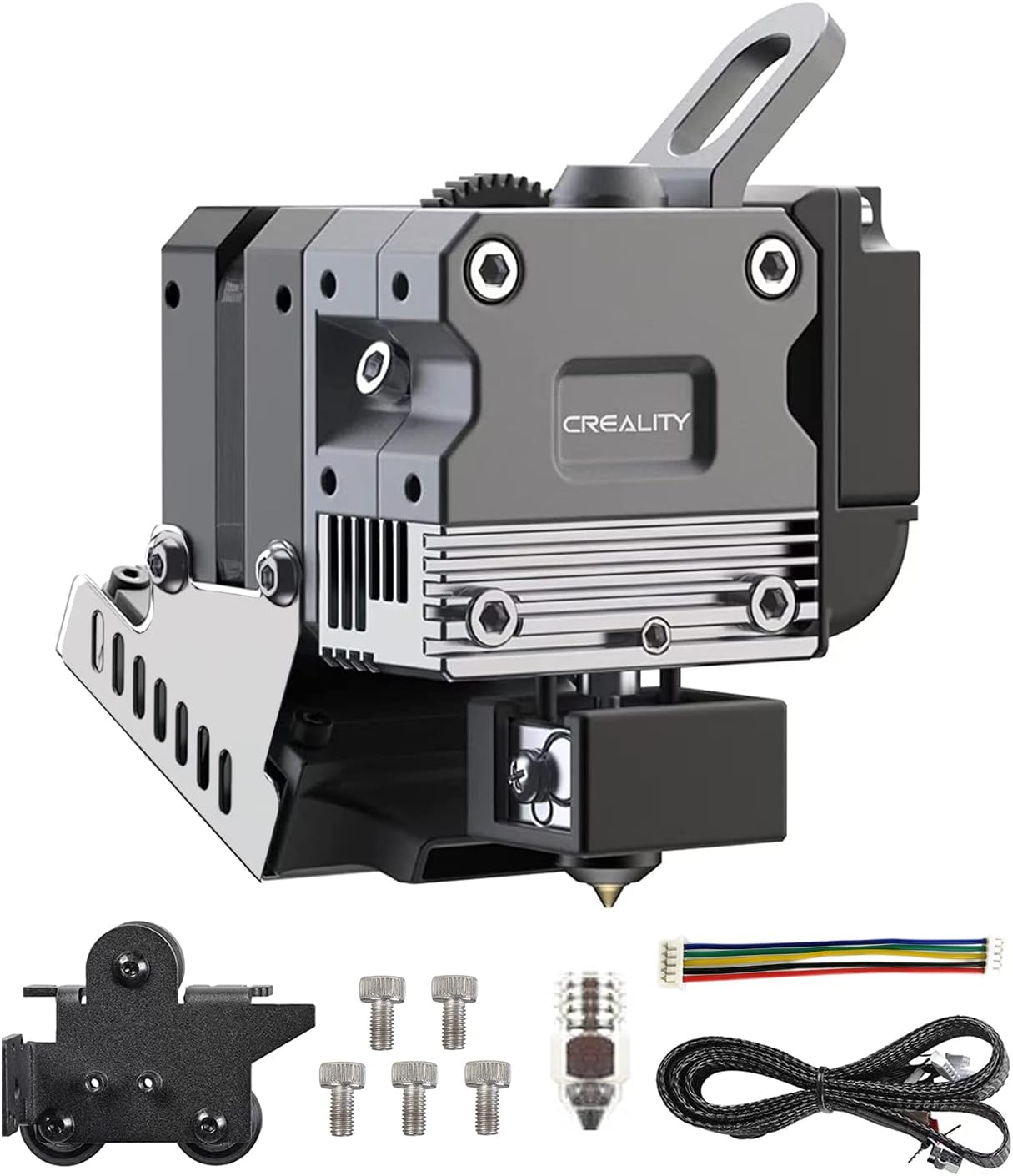 CR Sprite Direct Drive Extruder Pro Kit, All-Metal Extruder Upgrade Kit for Ender 3/Ender 3 v2/Ender 3 Pro/Ender 3 Max 3D Printers, Dual Gear Dual Fan Design, Support BL Touch/CR Touch