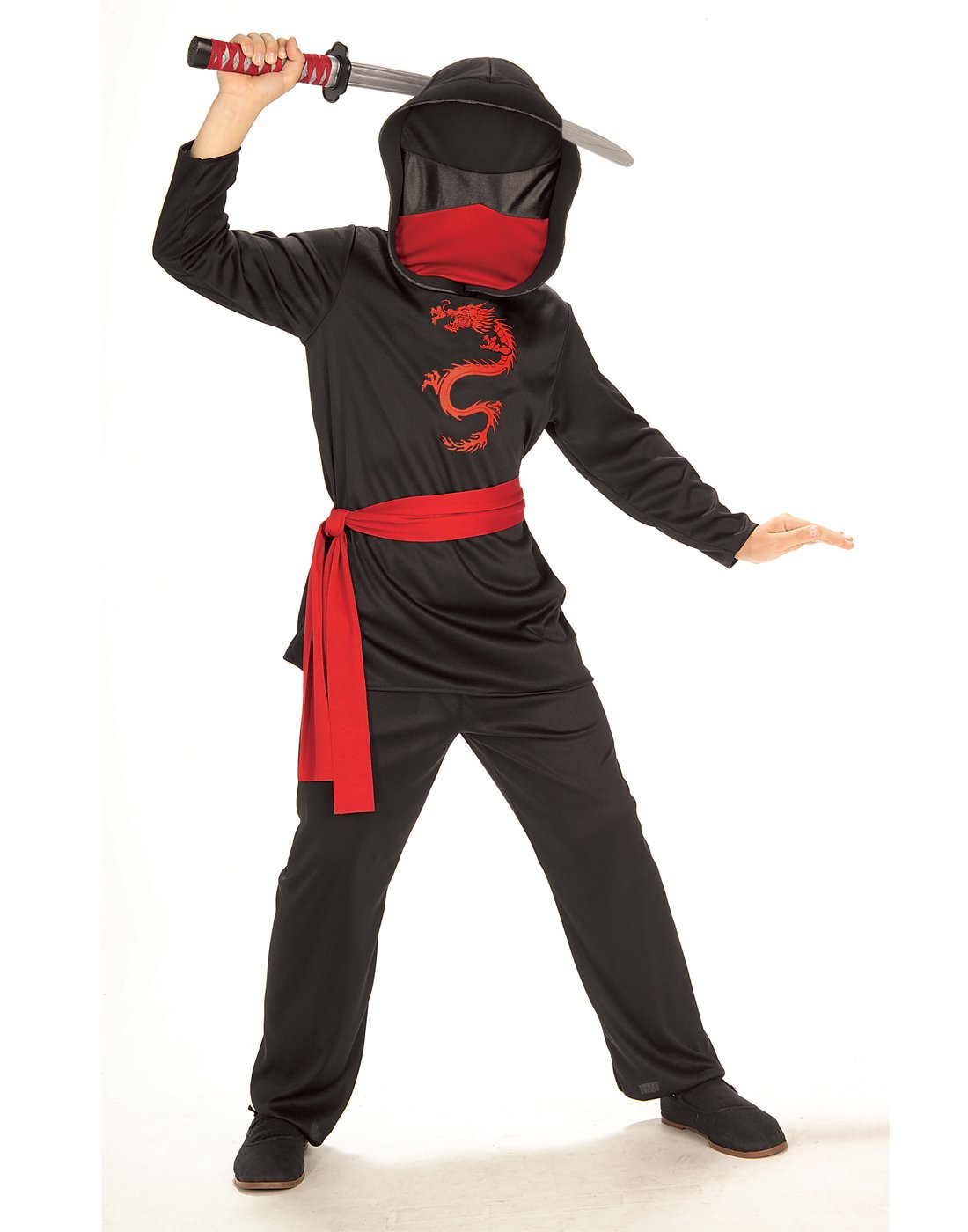Rubie's Child's Red Ninja Costume - Large Size, Includes Shirt, Pants, Headband & Ties - View #3