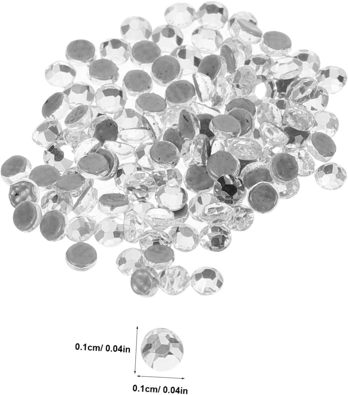 HOMSFOU 1440pcs Flatback Iron Rhinestones for Craft Projects Shiny Gemstones for Clothing Shoes Bags and Accessories Easy Application