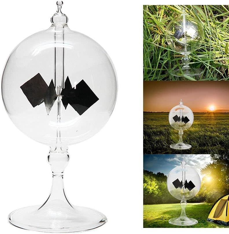 Clear Solar Power Radiometer Crookes Solar Energy Vanes Windmill Gift Home Desk Decoration Handmade Solar Power Radiometer