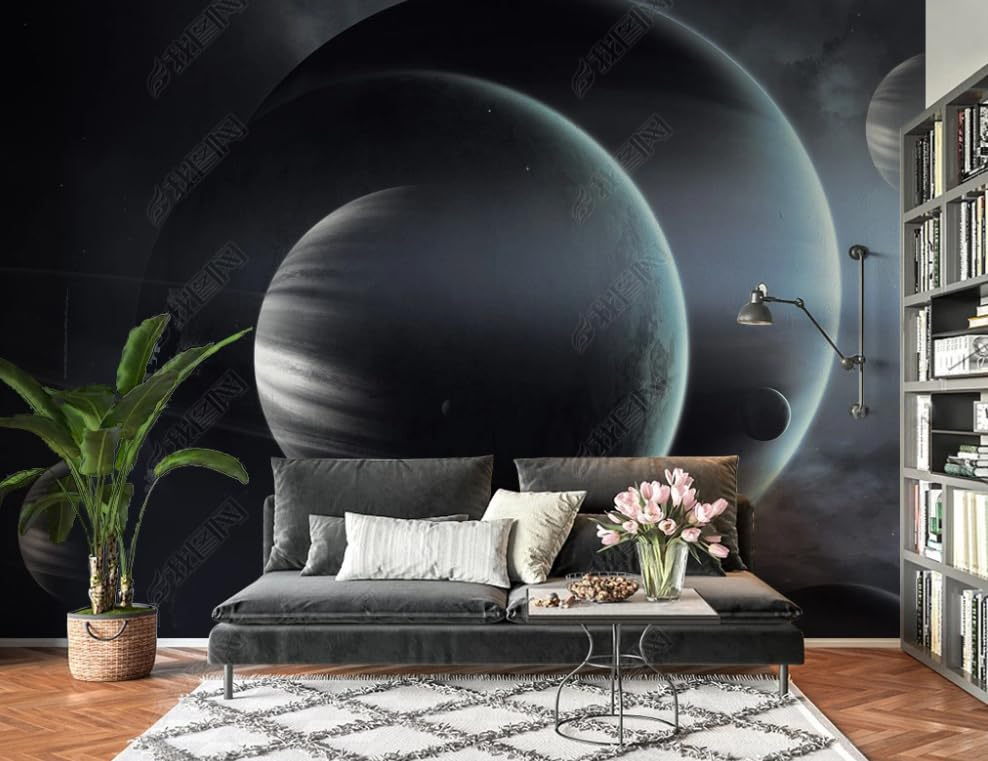 Papier Peint Intissé Cosmic Planet : Masquez les Défauts avec un Poster Géant