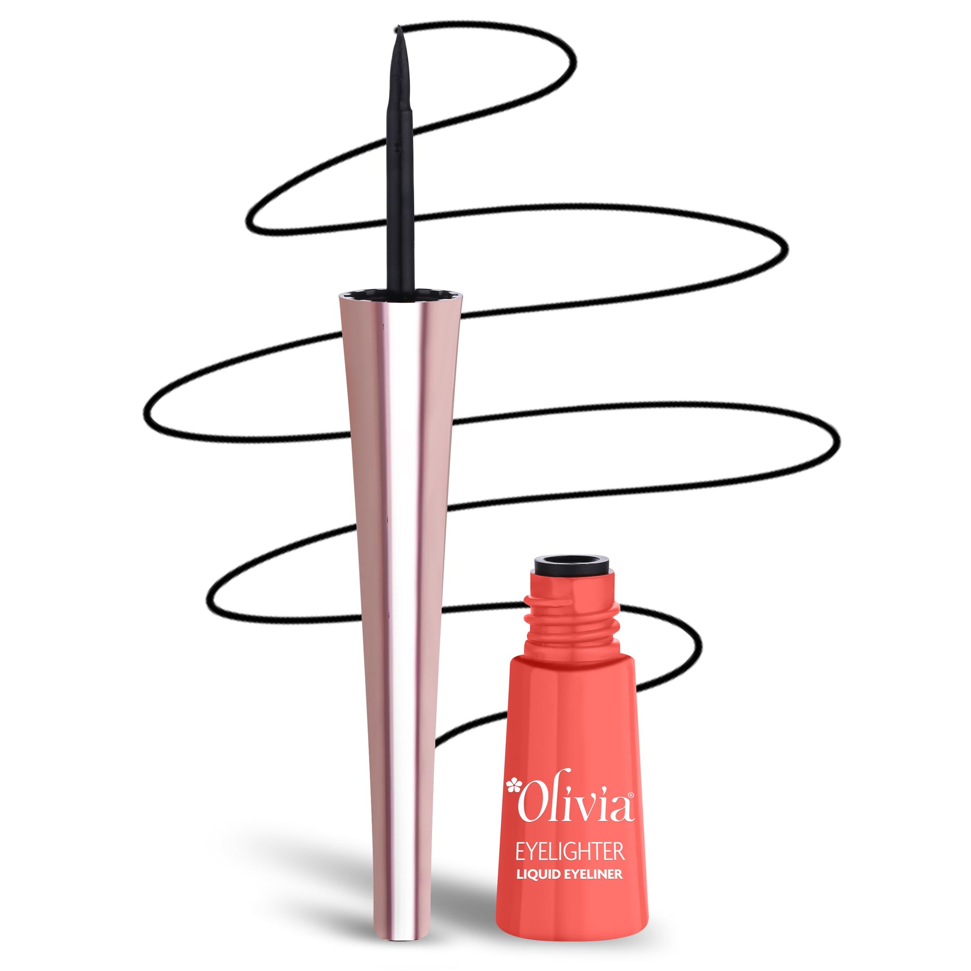 Olivia Eye Lighter Liquid Eyeliner | Intense Black | Quick-Dry, Smudge-Proof & Long-Lasting Formula | Highly Pigmented | Paraben-Free | Smooth Application for Precise Definition & Bold Look | 3ml-image-34